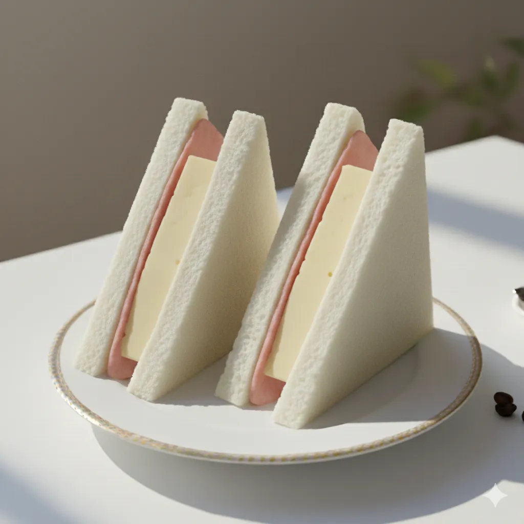 ハムとチーズのサンドイッチの画像